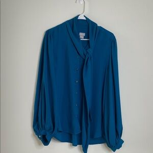 Chico's Teal Button-Up Blouse